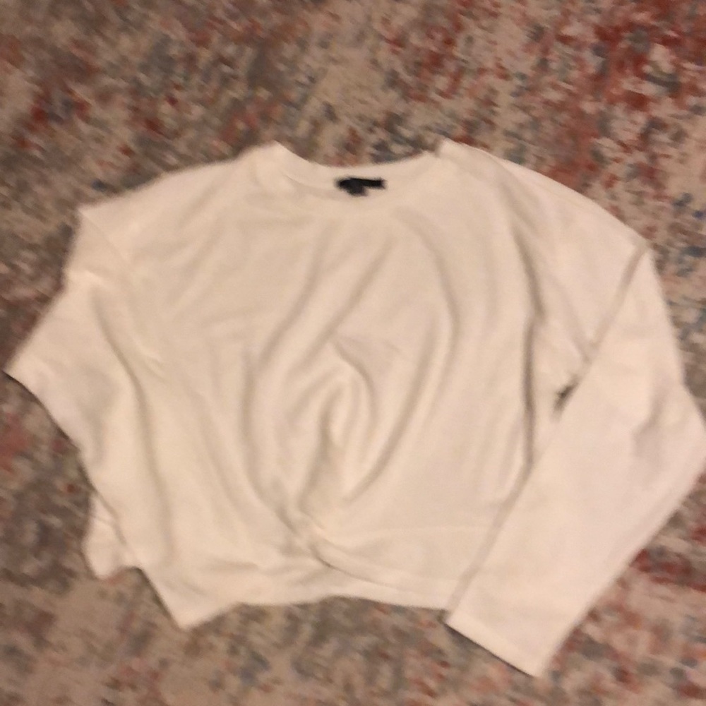NWOT Forever 21 cream knot knit shirt. Size M